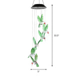 Elegant Hummingbird Wind Chime Outdoor Pendant Lights Image - 4