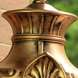 Elegant Lantern Bronze Glass Outdoor LED Wall Lamp Image - 7