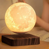 Elegant LED Wooden Base Moon Shape Bedside Table Lamp Image - 2