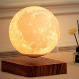 Elegant LED Wooden Base Moon Shape Bedside Table Lamp Image - 4