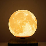 Elegant LED Wooden Base Moon Shape Bedside Table Lamp Image - 9