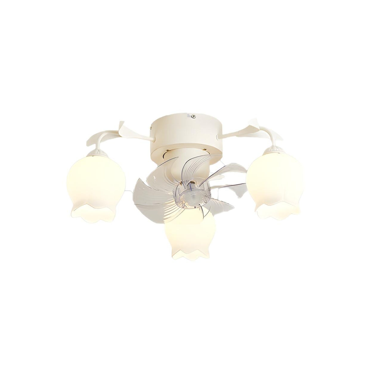 Elegant Lily of the Valley Organic Ceiling Fan Light Image - 10