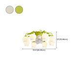 Elegant Lily of the Valley Organic Ceiling Fan Light Image - 22