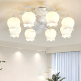 Elegant Lily of the Valley Organic Ceiling Fan Light Image - 4