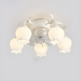 Elegant Lily of the Valley Organic Ceiling Fan Light Image - 7