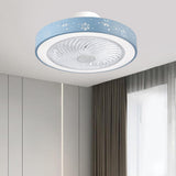 Elegant Living Room Round Modern Ceiling Fan Light Image - 3