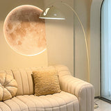 Elegant Living Room Wide Dome Curved Metal Floor Lamp Image - 3