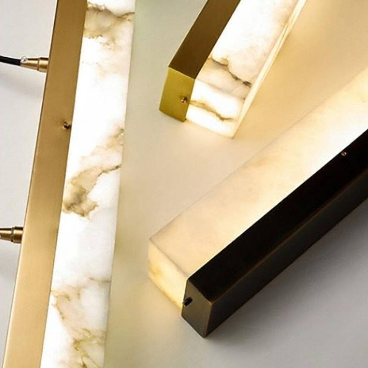 Elegant Marble Linear Adjustable Island Pendant Light Image - 15