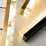 Elegant Marble Linear Adjustable Island Pendant Light Image - 15