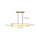 Elegant Marble Linear Adjustable Island Pendant Light Image - 21