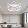 Elegant Metal Crown Semi-Flush Ceiling Fan with Light Image - 2