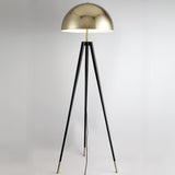 Elegant Metal Tripod Dome Floor Lamp Foot Switch Image - 4