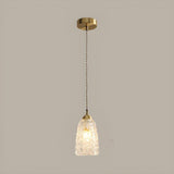 Elegant Mini Clear Glass Bell Bedroom Pendant Light Image - 1