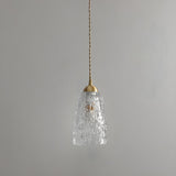 Elegant Mini Clear Glass Bell Bedroom Pendant Light Image - 5