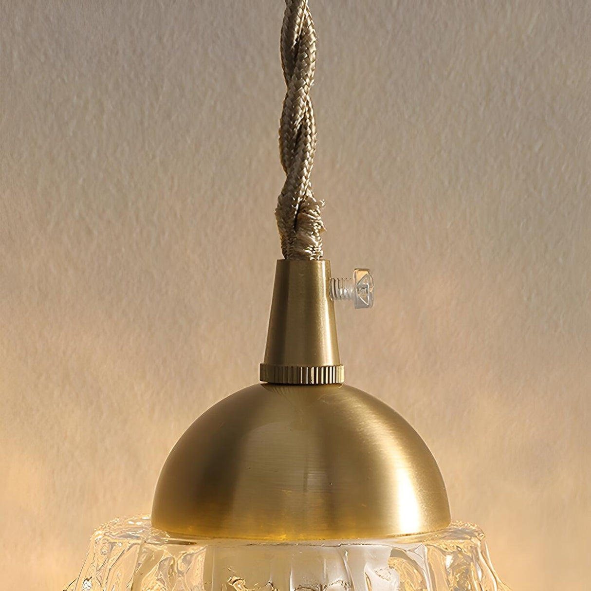 Elegant Mini Clear Glass Bell Bedroom Pendant Light Image - 8