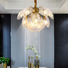 Elegant Modern Brass Clear Shell Crystal Chandelier Image - 4