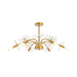 Elegant Modern Gold Crystal Dandelion Ceiling Chandelier Image - 3