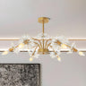 Elegant Modern Gold Crystal Dandelion Ceiling Chandelier Image - 4