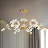 Elegant Modern Gold Crystal Dandelion Ceiling Chandelier Image - 5