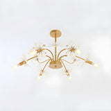 Elegant Modern Gold Crystal Dandelion Ceiling Chandelier Image - 6