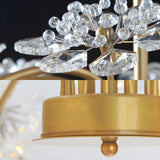 Elegant Modern Gold Crystal Dandelion Ceiling Chandelier Image - 7