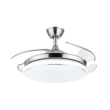 Elegant Modern Round 4 Blade Ceiling Fan with LED Light Image - 5