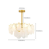 Elegant Modern Tiered Leaf Glass Chandelier Dining Room #size