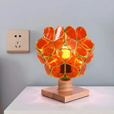 Elegant Pink Flower Ball Glass Decorative Table Lamp Image - 13