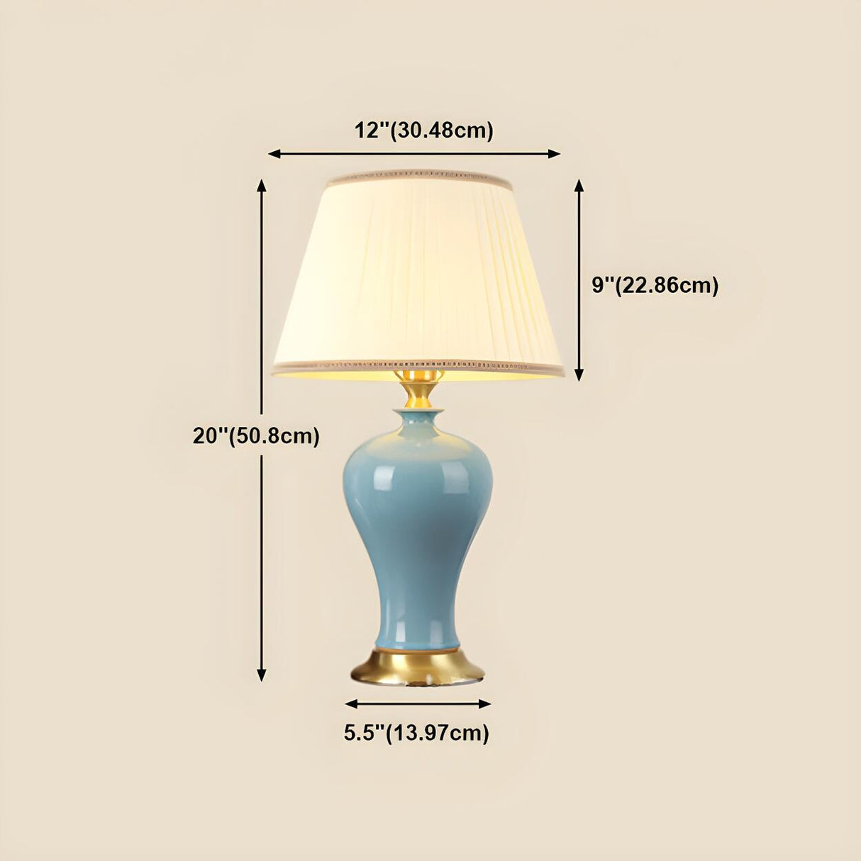 Elegant Pink Silk Shade Ceramic Bedroom Table Lamp Image - 18