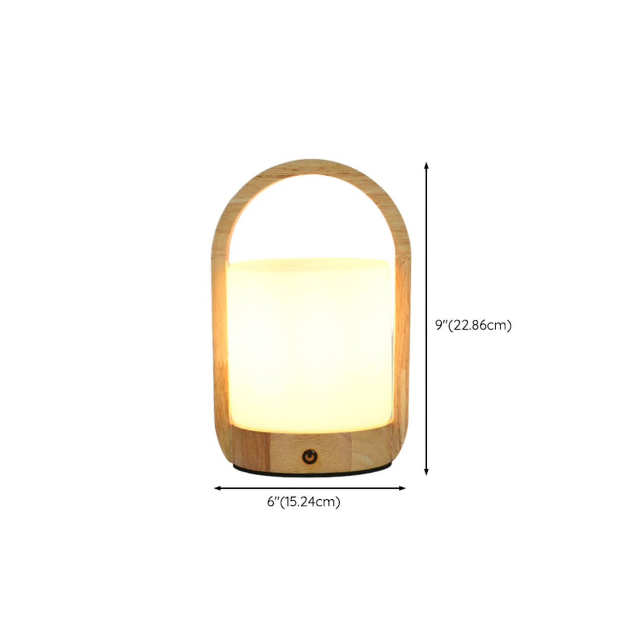 Elegant Portable Rechargeable Wooden Frame Table Lamp 