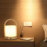 Elegant Portable Rechargeable Wooden Frame Table Lamp Image - 3