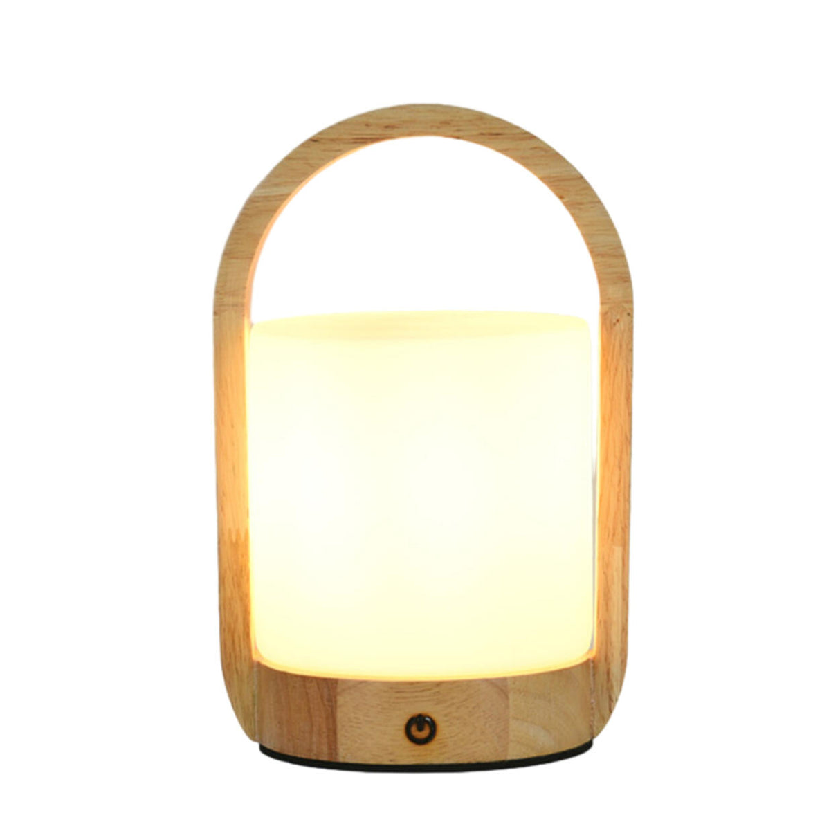 Elegant Portable Rechargeable Wooden Frame Table Lamp Image - 5