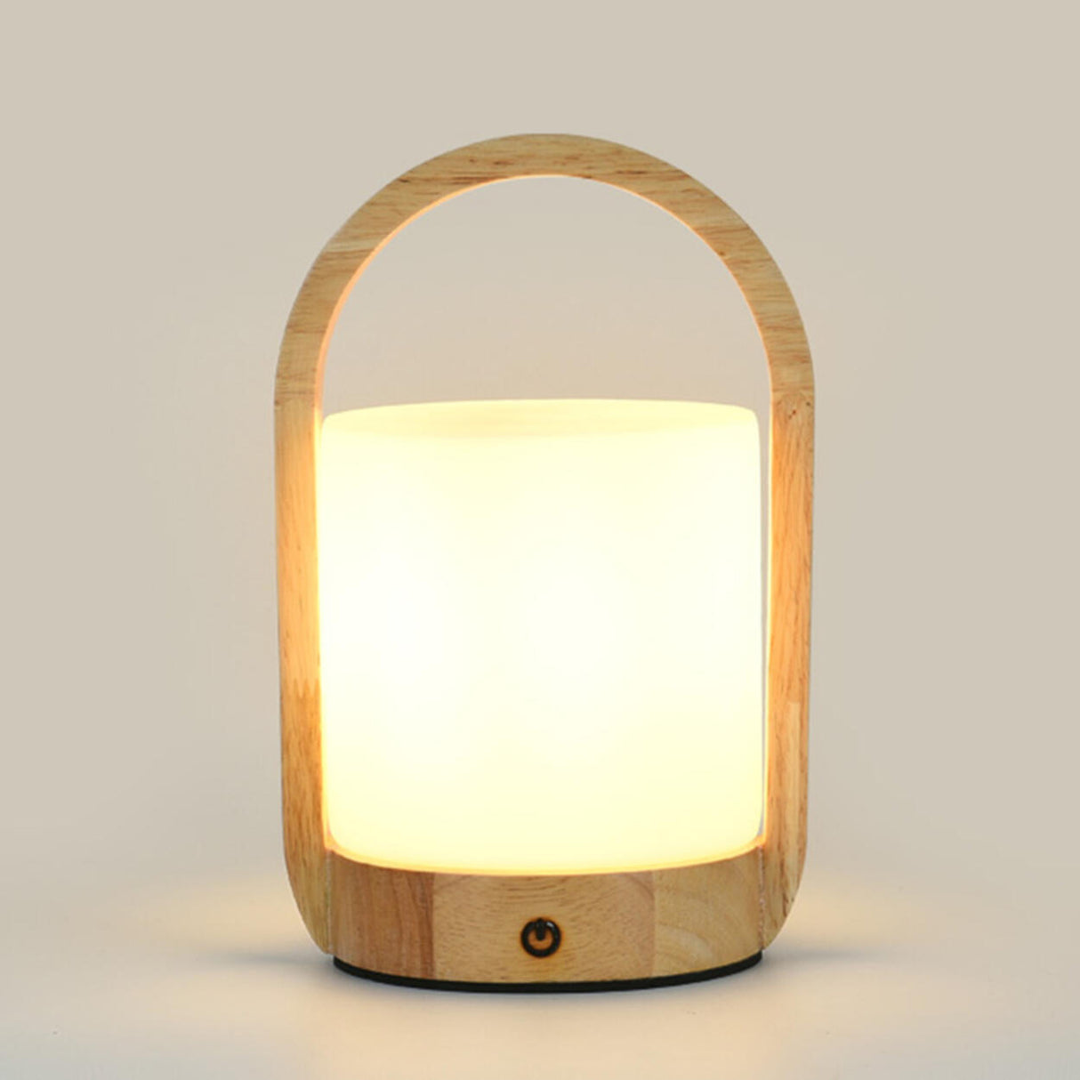 Elegant Portable Rechargeable Wooden Frame Table Lamp Image - 6