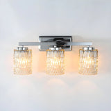 Elegant Prismatic Glass Cylinder 3-Light Vanity Light Image - 10