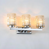 Elegant Prismatic Glass Cylinder 3-Light Vanity Light Image - 2