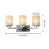 Elegant Prismatic Glass Cylinder 3-Light Vanity Light Image - 7