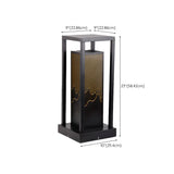 Elegant Rectangular Metal Garden Outdoor Pathway Lamp #size