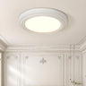 Elegant Resin White Circular LED Flush Mount Light Image - 1