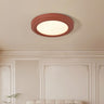 Elegant Resin White Circular LED Flush Mount Light Image - 5