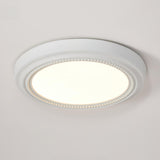 Elegant Resin White Circular LED Flush Mount Light Image - 7