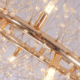 Elegant Ring Firework Crystal Gold Large Chandelier Image - 11