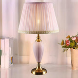 Elegant Romantic Pink Vase Base LED Metal Table Lamp Image - 14