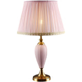 Elegant Romantic Pink Vase Base LED Metal Table Lamp Image - 8