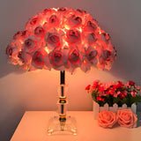 Elegant Romantic Rose Tree Heart Accent Table Lamp Image - 10