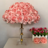 Elegant Romantic Rose Tree Heart Accent Table Lamp Image - 15