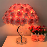 Elegant Romantic Rose Tree Heart Accent Table Lamp Image - 2