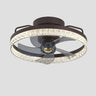 Elegant Round 5 Grey Blade Modern Ceiling Fan Light Image - 9