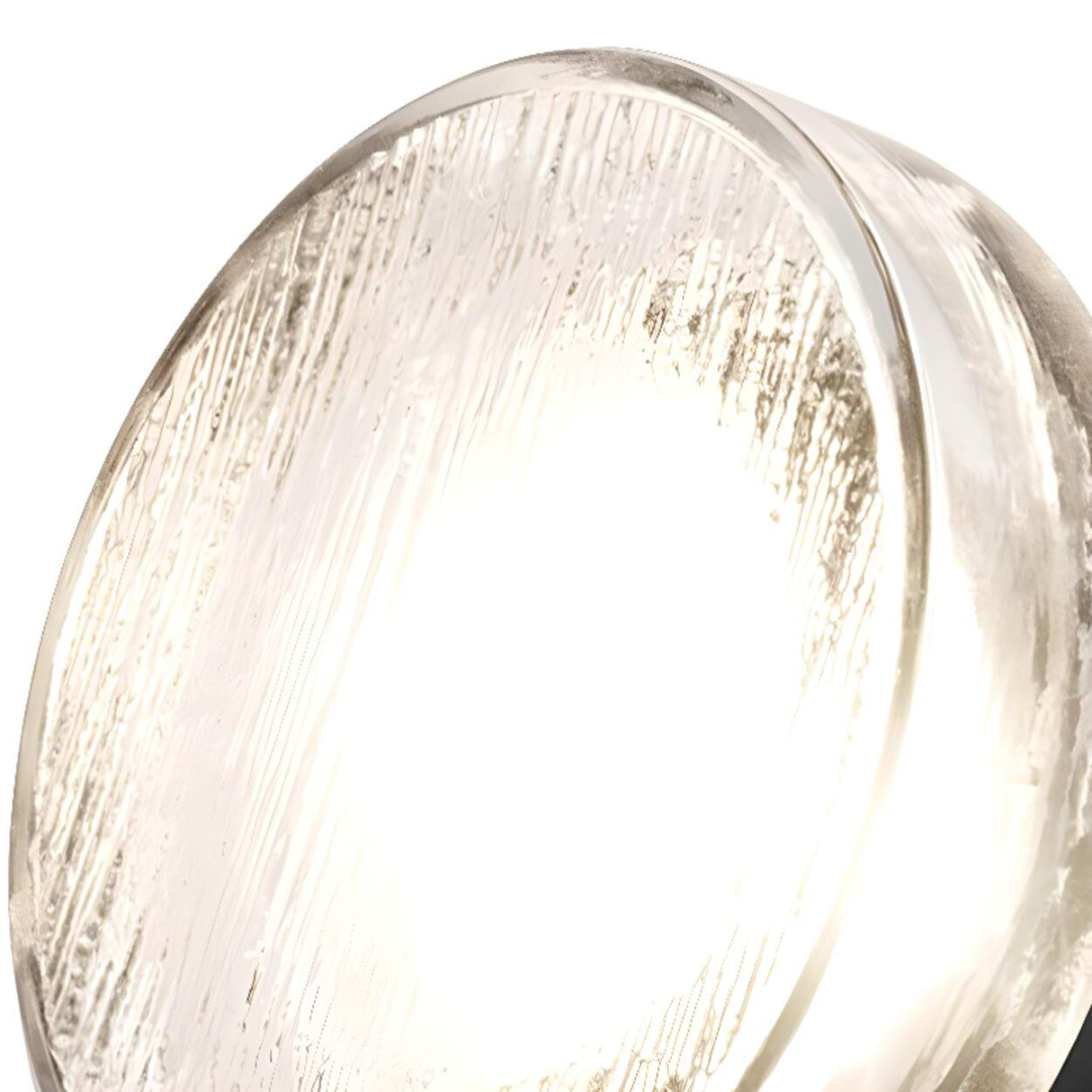 Elegant Round Black and Clear Glass Vanity Wall Light  Image - 8