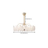 Elegant Round Crystal Decor Chandelier Fan with Light #size