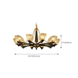 Elegant Round Crystal Living Room Black Large Chandelier Image - 15